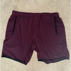 RVCA Sport Yogger Shorts Size Large - Wine Burgundy